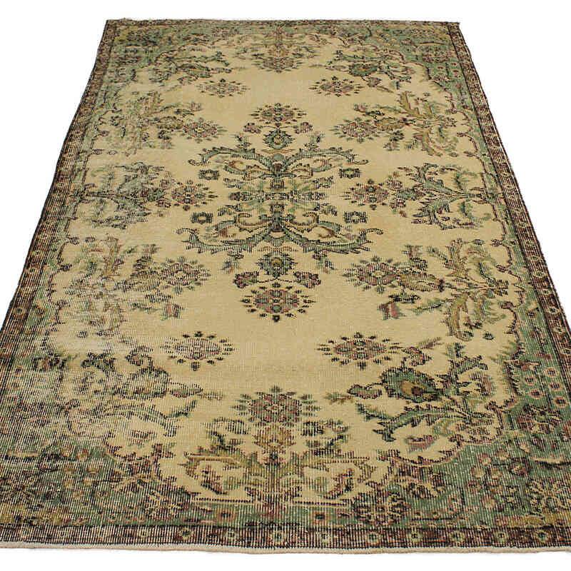 Alfombra Vintage Turca Anudada a Mano - 115 cm x 210 cm - K0076807