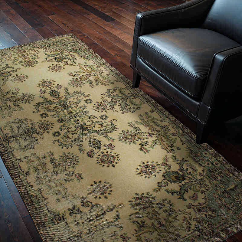 Alfombra Vintage Turca Anudada a Mano - 115 cm x 210 cm - K0076807