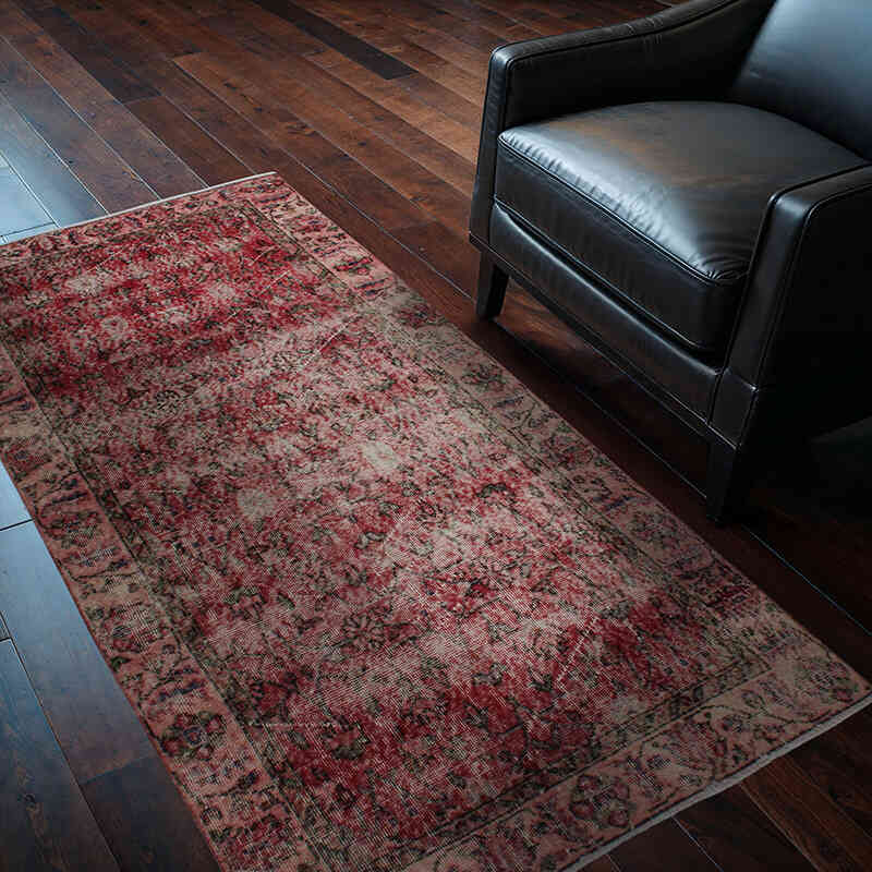Alfombra Vintage Turca Anudada a Mano - 106 cm x 190 cm - K0076811