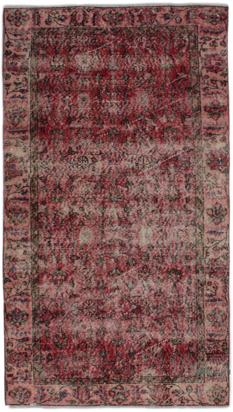 Alfombra Vintage Turca Anudada a Mano - 106 cm x 190 cm - K0076811