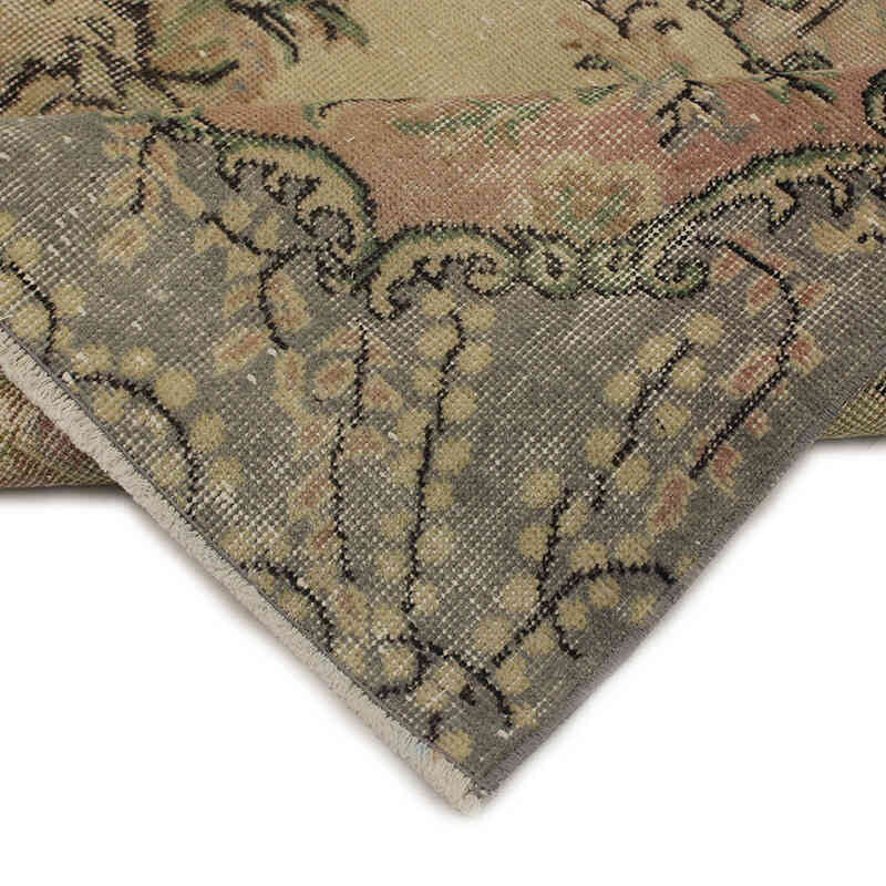 Alfombra Vintage Turca Anudada a Mano - 112 cm x 207 cm - K0076812