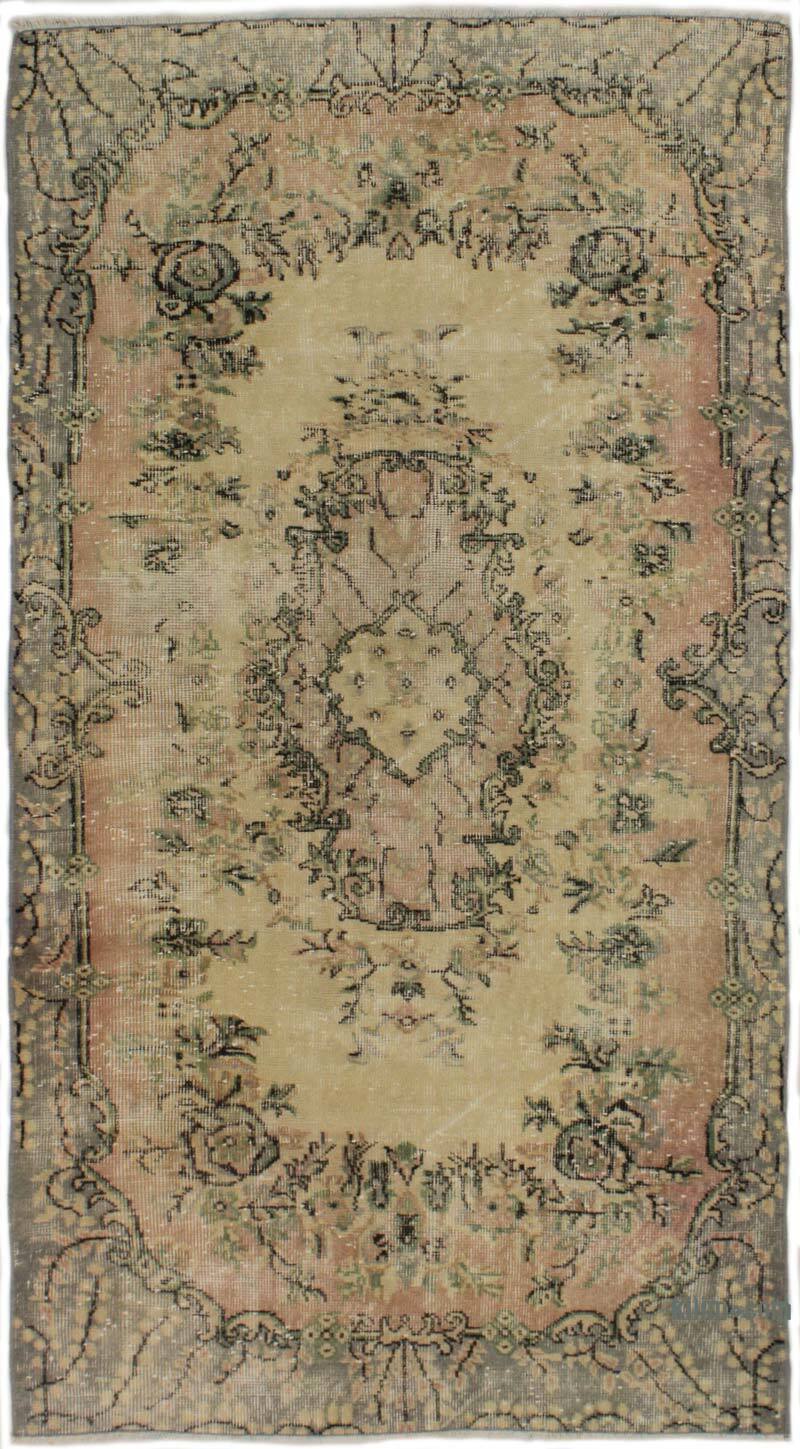 Alfombra Vintage Turca Anudada a Mano - 112 cm x 207 cm - K0076812