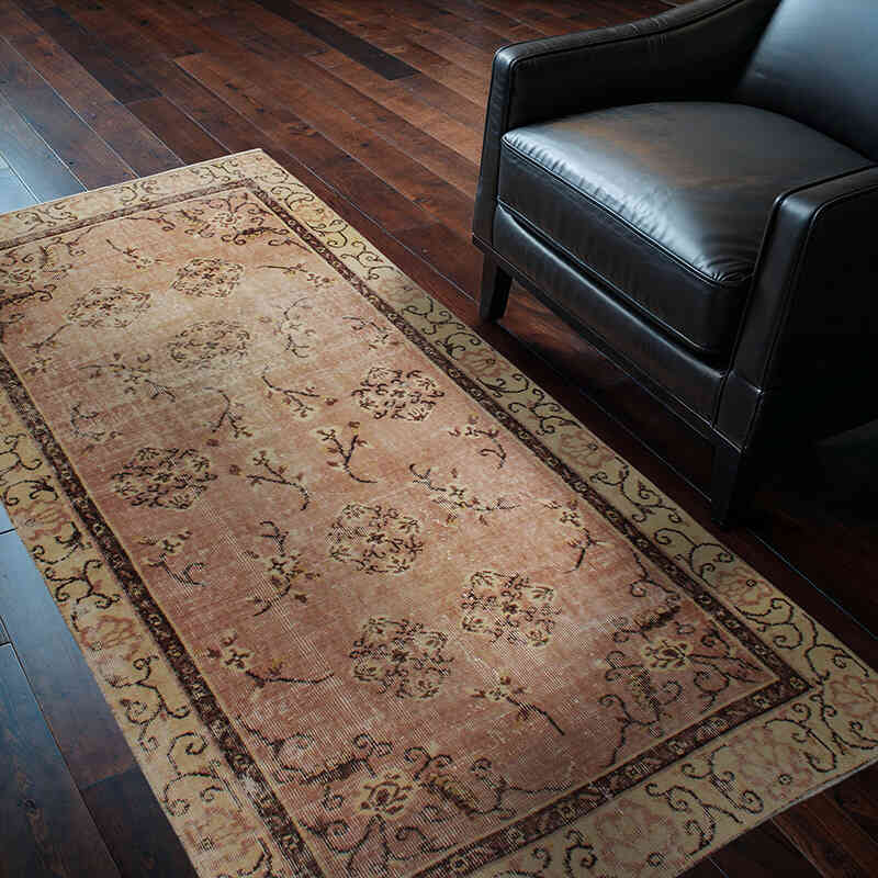El Dokuma Vintage Halı - 110 cm x 203 cm - K0076813