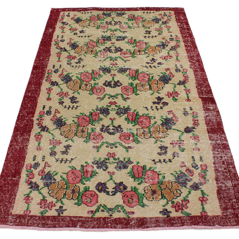 Vintage Turkish Hand-Knotted Rug - 3' 6" x 6' 3" (42" x 75") - K0076814