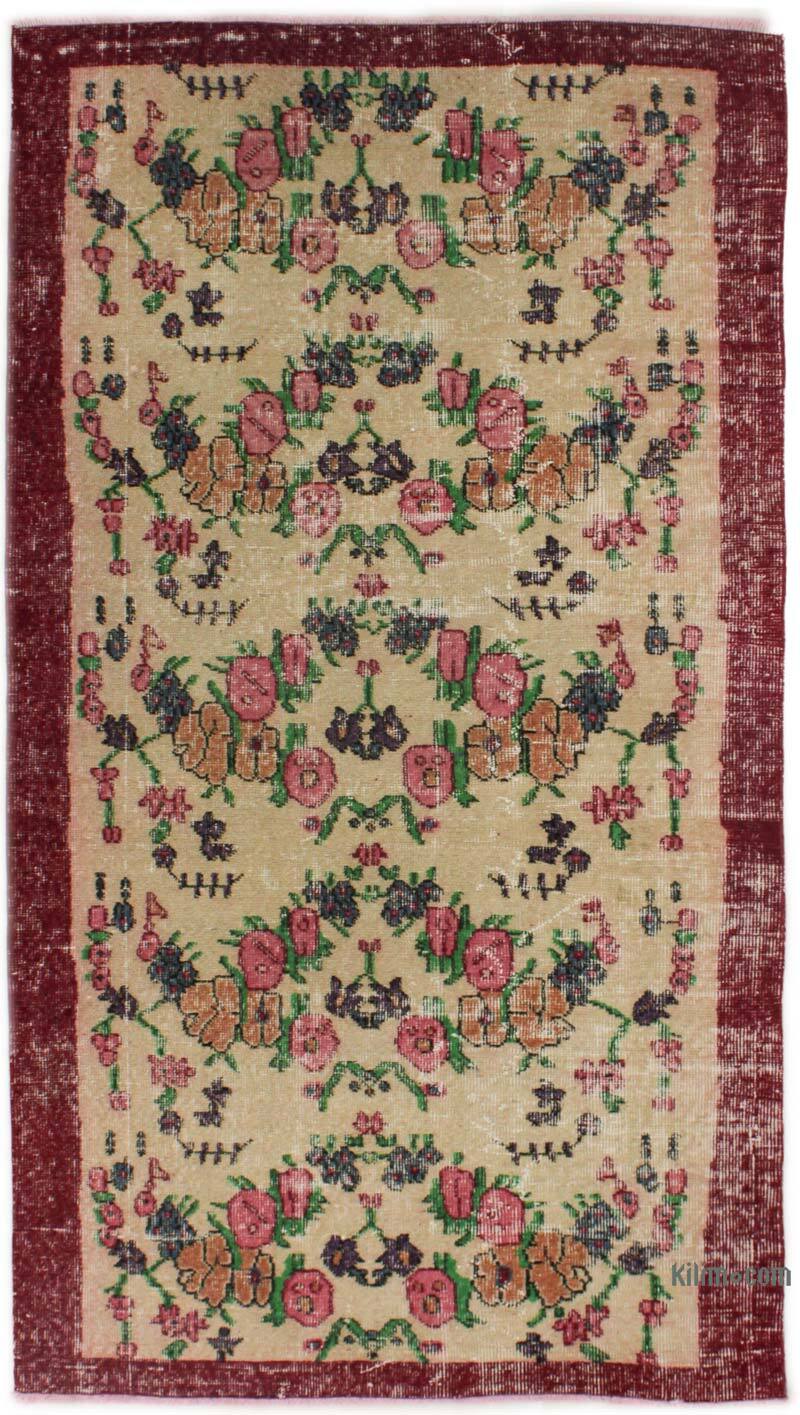 Vintage Turkish Hand-Knotted Rug - 3' 6" x 6' 3" (42" x 75") - K0076814