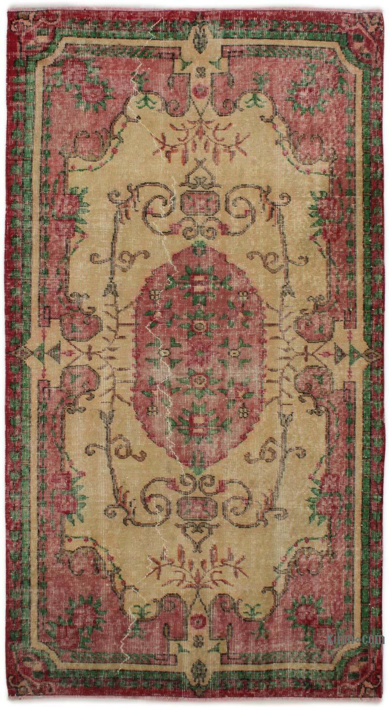 Alfombra Vintage Turca Anudada a Mano - 115 cm x 206 cm - K0076819