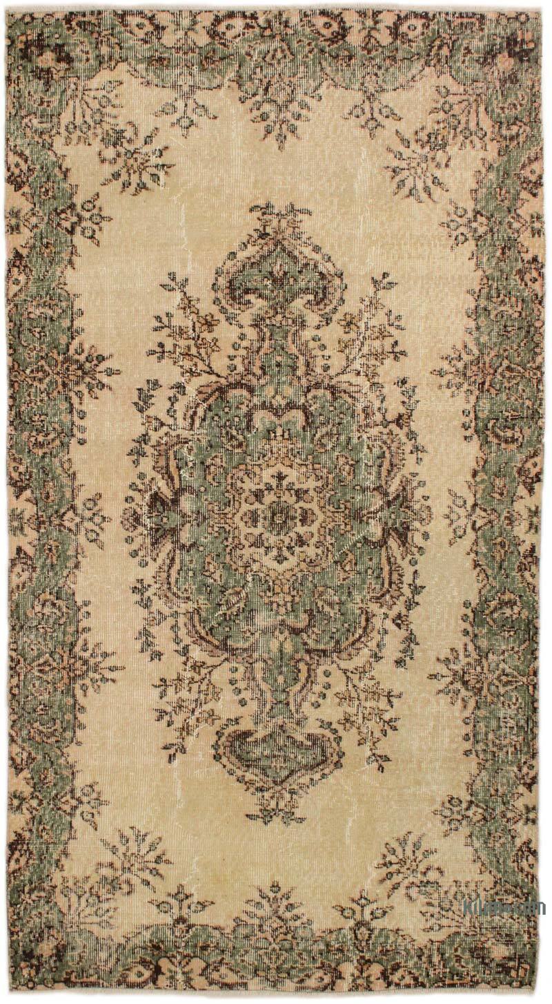 Alfombra Vintage Turca Anudada a Mano - 112 cm x 208 cm - K0076821