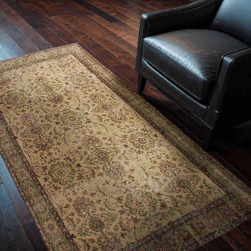 Alfombra Vintage Turca Anudada a Mano - 115 cm x 200 cm - K0076823