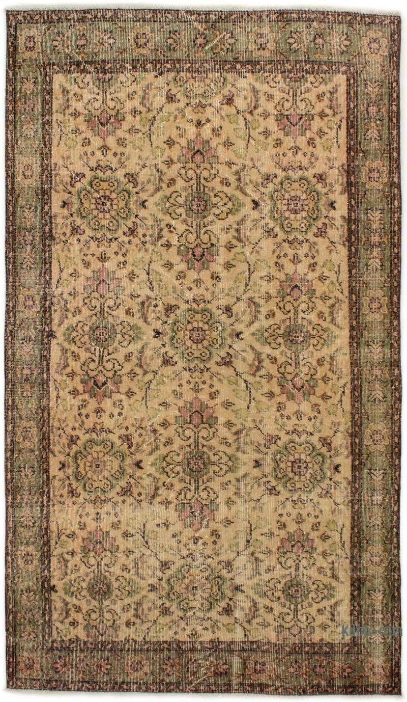 Alfombra Vintage Turca Anudada a Mano - 115 cm x 200 cm - K0076823