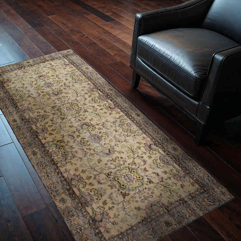 Alfombra Vintage Turca Anudada a Mano - 90 cm x 185 cm - K0076824