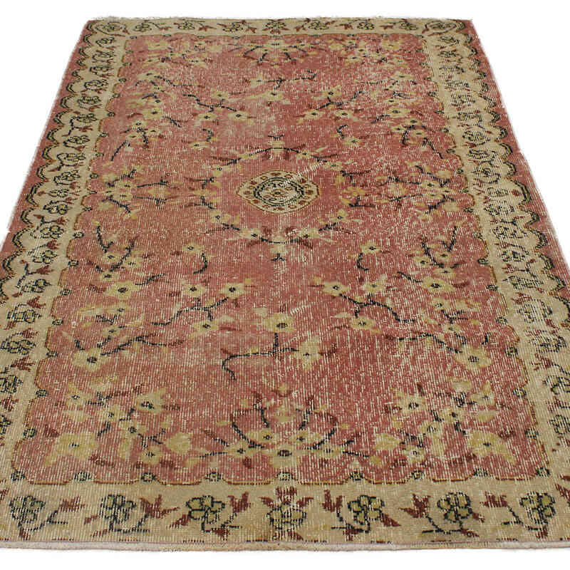 El Dokuma Vintage Halı - 118 cm x 194 cm - K0076829