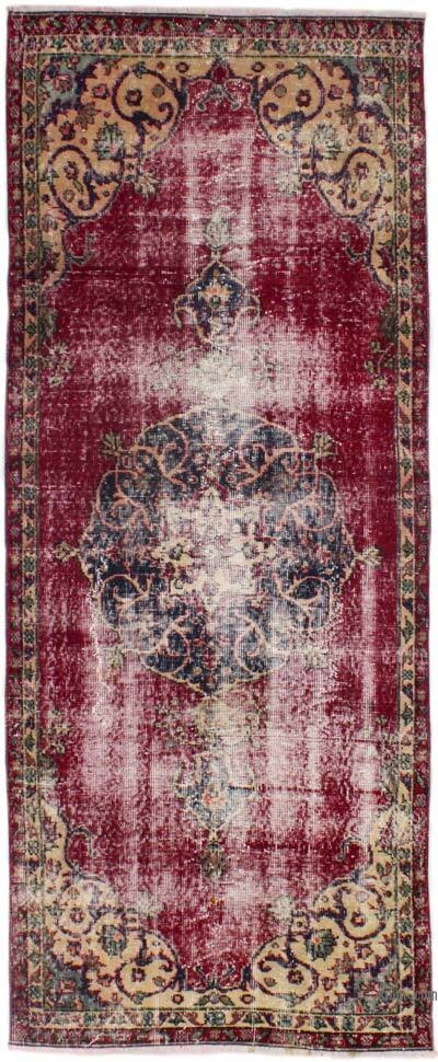 Vintage Turkish Hand-Knotted Rug - 2' 9" x 7'  (33" x 84")