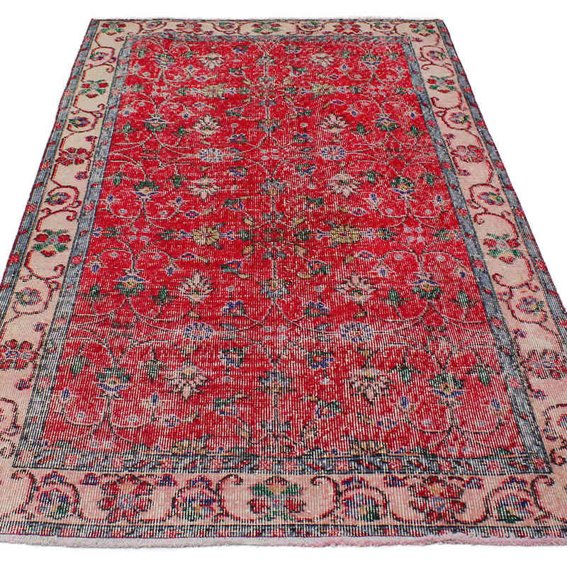 El Dokuma Vintage Halı - 114 cm x 204 cm - K0076831