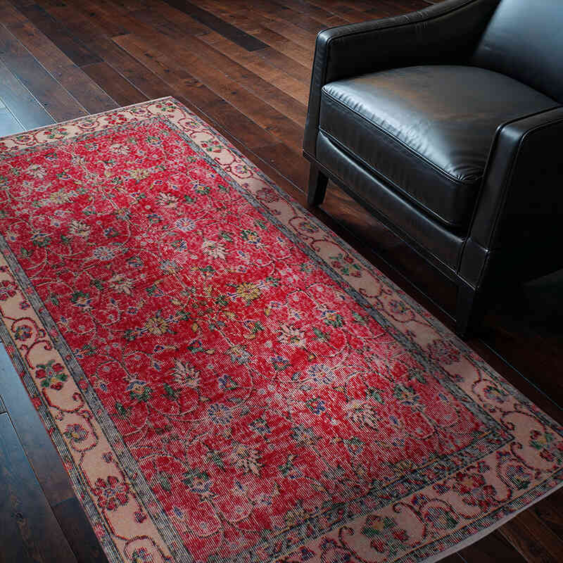 El Dokuma Vintage Halı - 114 cm x 204 cm - K0076831
