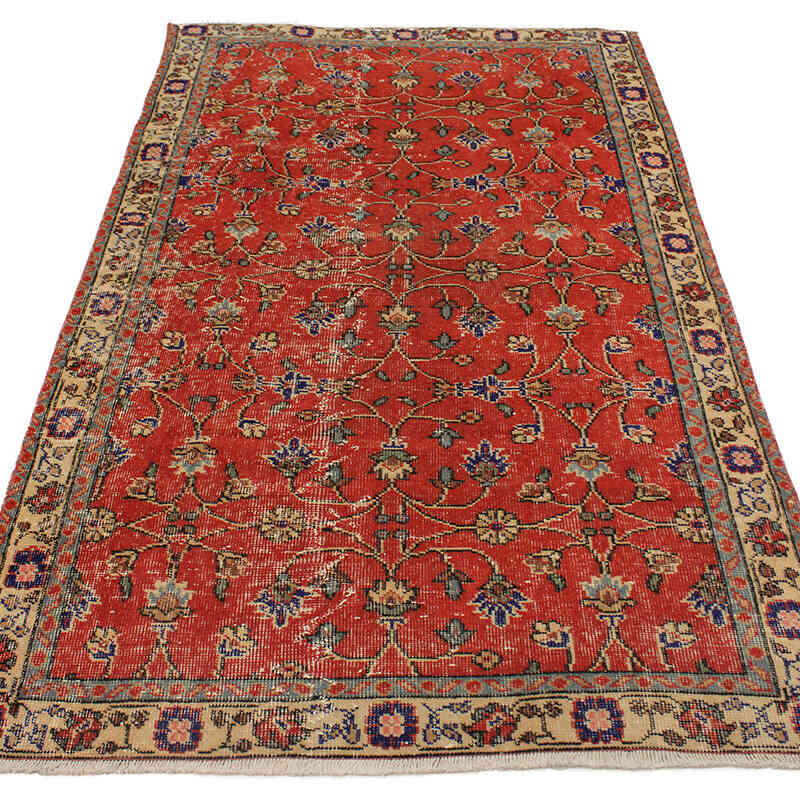 Vintage Turkish Hand-Knotted Rug - 3' 7" x 6' 2" (43" x 74") - K0076834