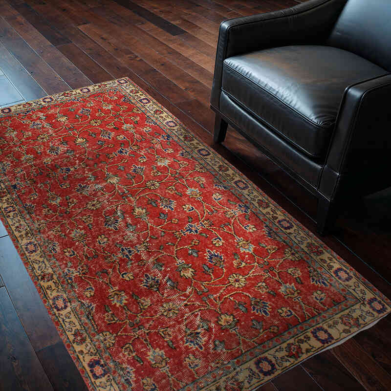 Vintage Turkish Hand-Knotted Rug - 3' 7" x 6' 2" (43" x 74") - K0076834
