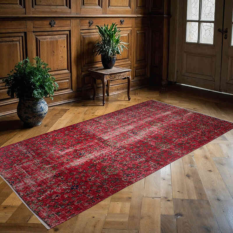 Alfombra Vintage Turca Anudada a Mano - 115 cm x 230 cm - K0076837