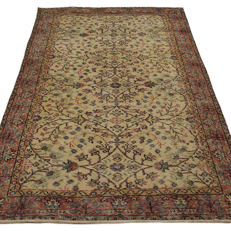 El Dokuma Vintage Halı - 113 cm x 204 cm - K0076842