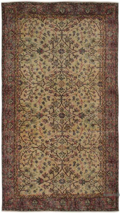 Alfombra Vintage Turca Anudada a Mano - 113 cm x 204 cm
