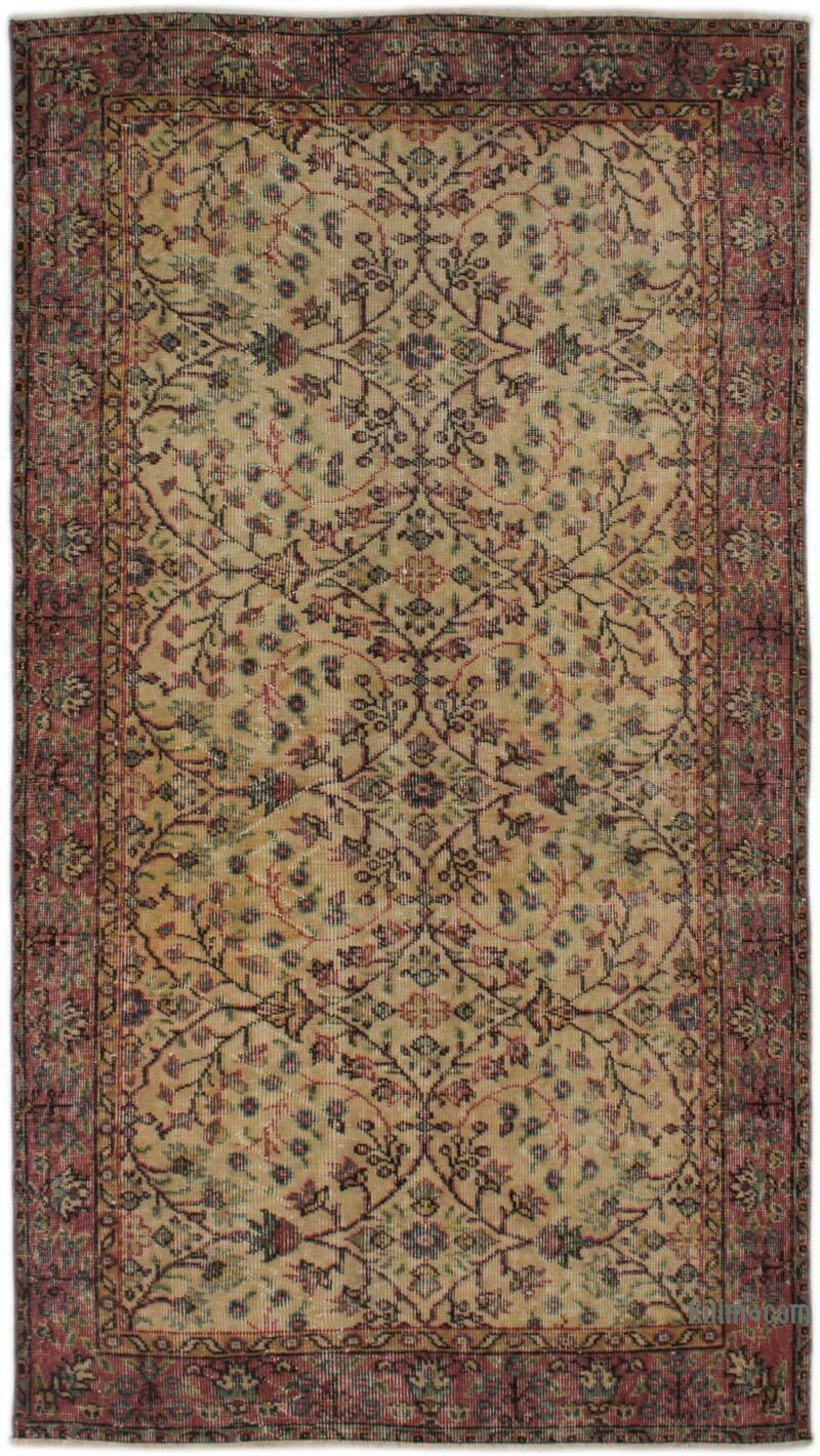 El Dokuma Vintage Halı - 113 cm x 204 cm - K0076842