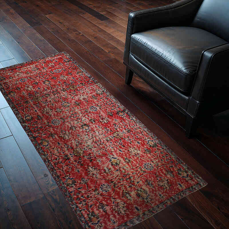 Alfombra Vintage Turca Anudada a Mano - 82 cm x 173 cm - K0076844