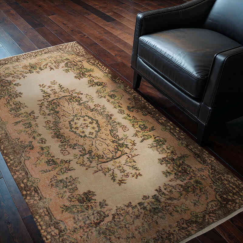 Vintage Turkish Hand-Knotted Rug - 3' 10" x 6' 6" (46" x 78") - K0076846