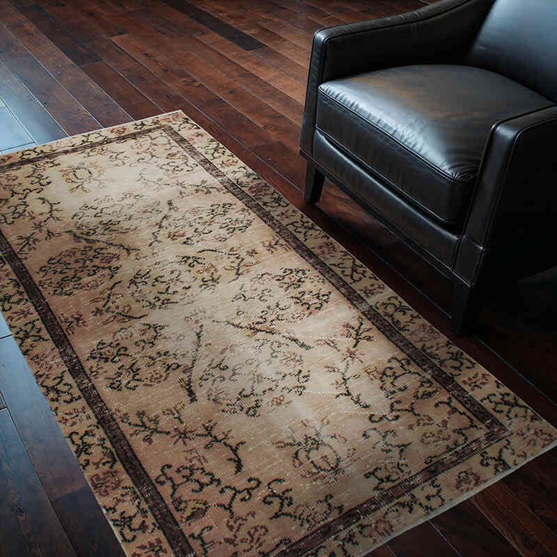 Vintage Turkish Hand-Knotted Rug - 3' 7" x 6' 1" (43" x 73") - K0076850