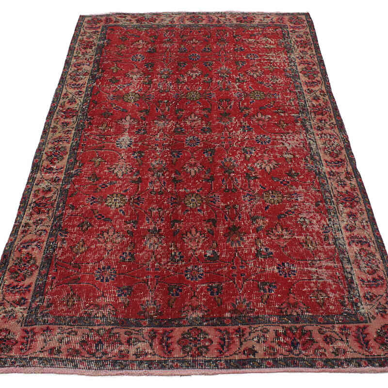 Alfombra Vintage Turca Anudada a Mano - 115 cm x 197 cm - K0076852