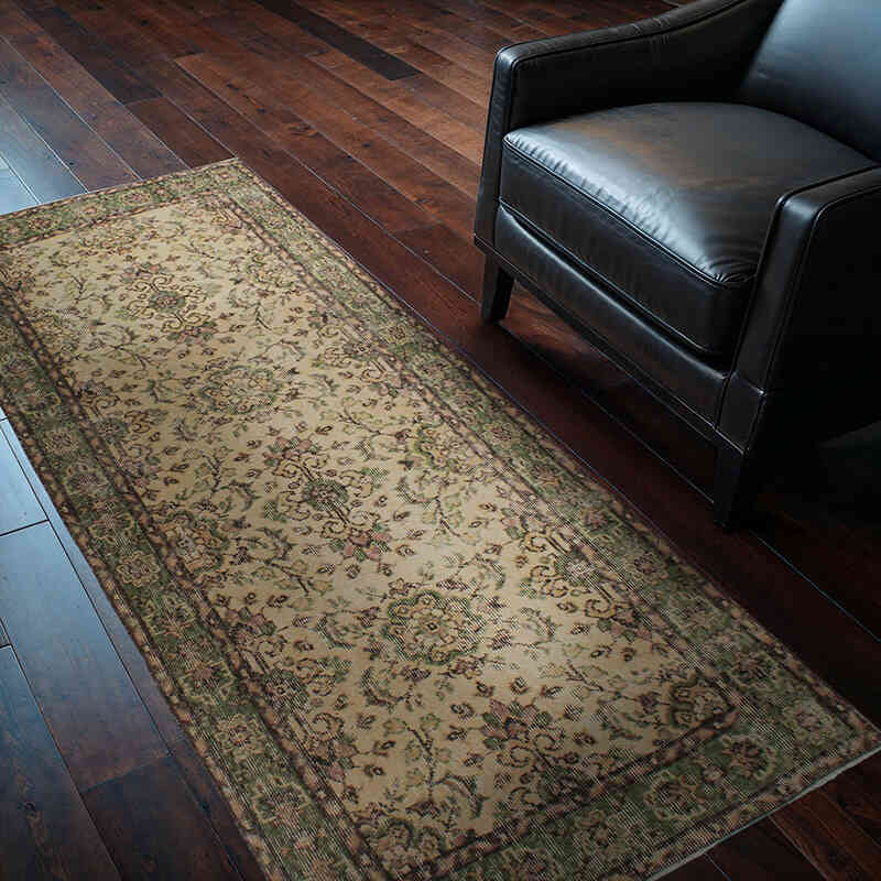 Vintage Turkish Hand-Knotted Rug - 3' 1" x 6' 8" (37" x 80") - K0076853