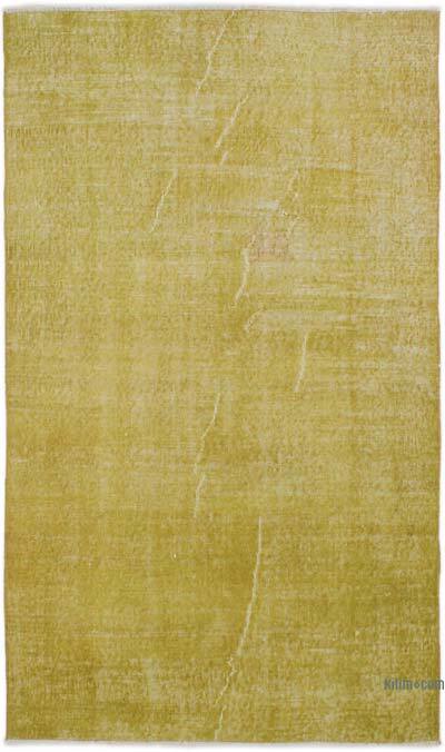 Boyalı El Dokuma Vintage Halı - 115 cm x 195 cm
