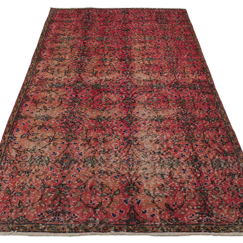 Alfombra Vintage Turca Anudada a Mano - 120 cm x 222 cm - K0076855