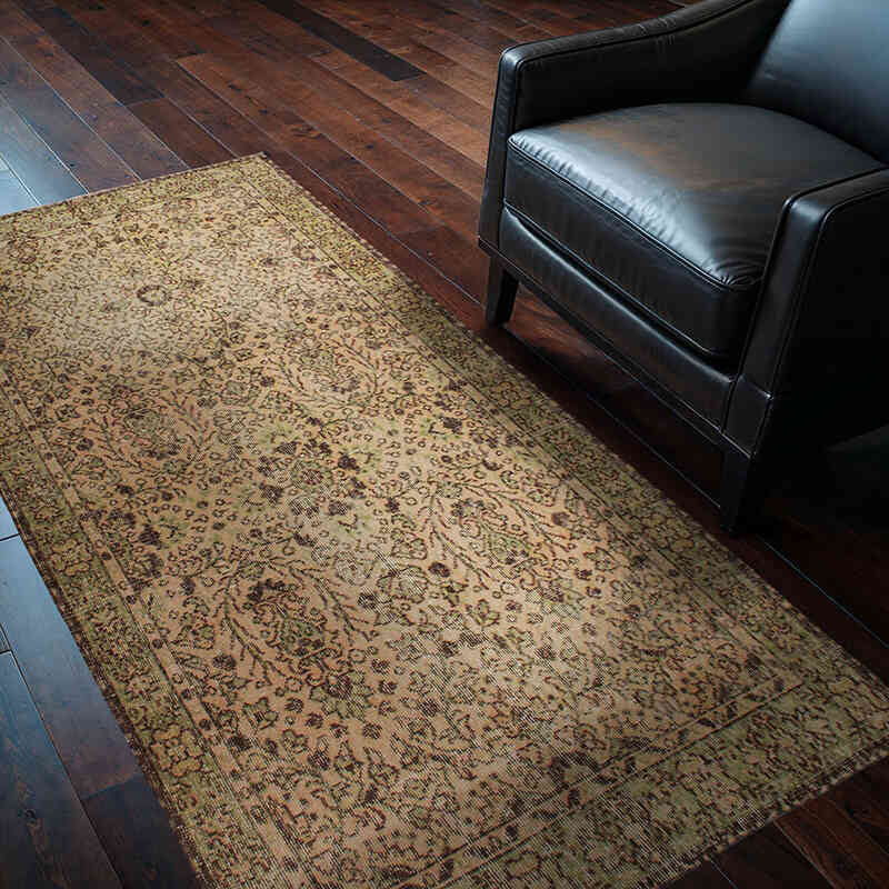 Vintage Turkish Hand-Knotted Rug - 3' 8" x 6' 8" (44" x 80") - K0076859