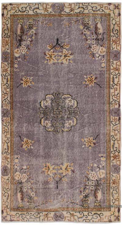 Alfombra Vintage Turca Anudada a Mano - 108 cm x 198 cm