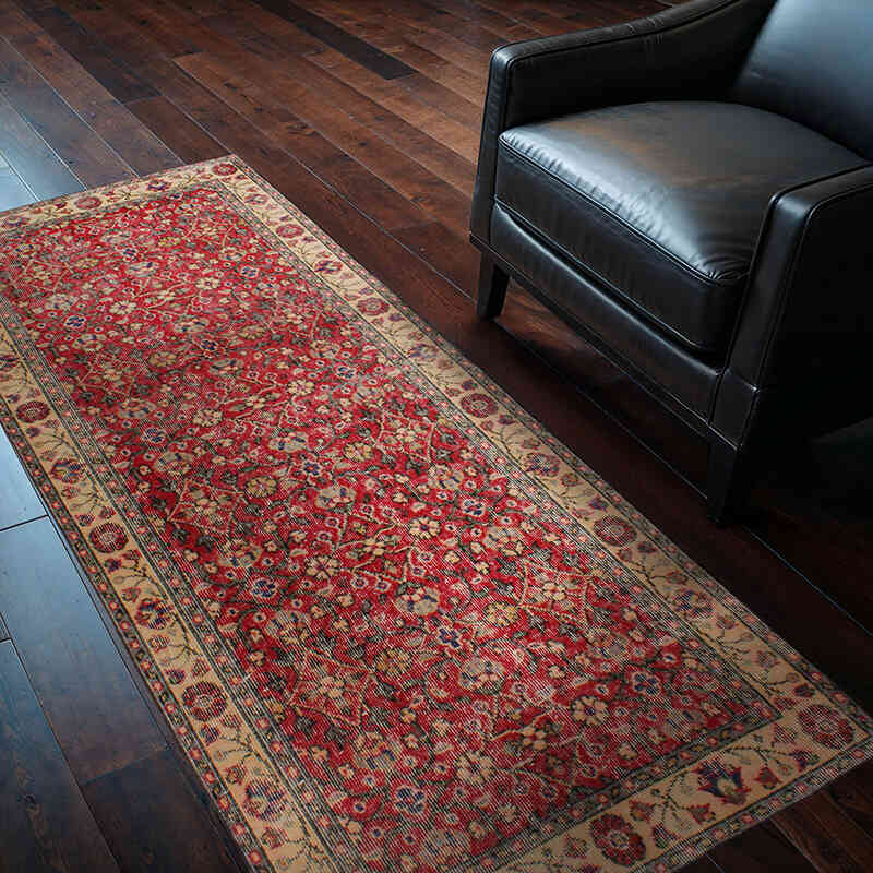 El Dokuma Vintage Halı - 94 cm x 205 cm - K0076862