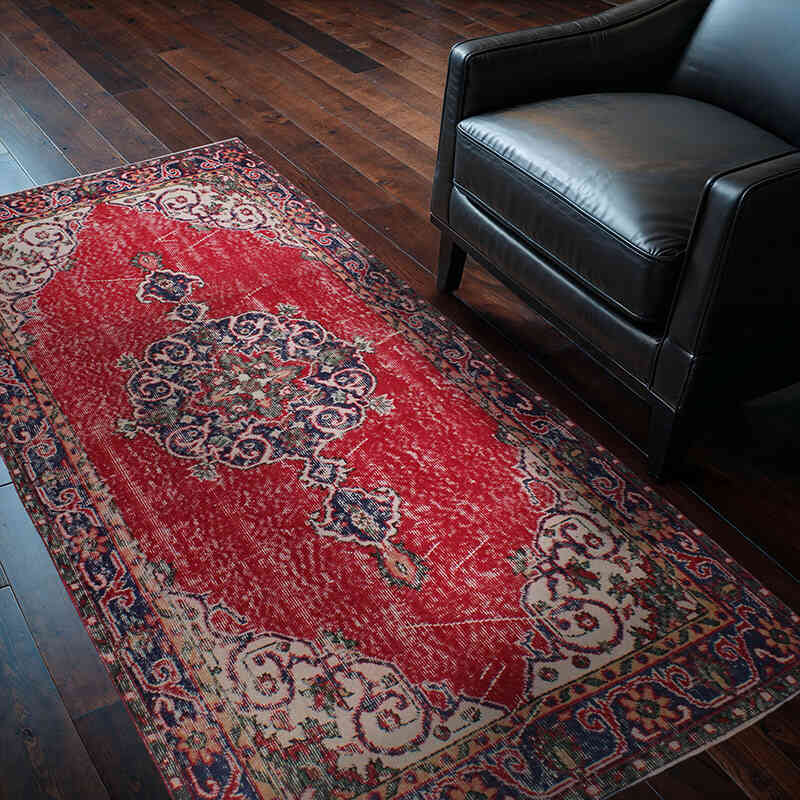 El Dokuma Vintage Halı - 112 cm x 205 cm - K0076864