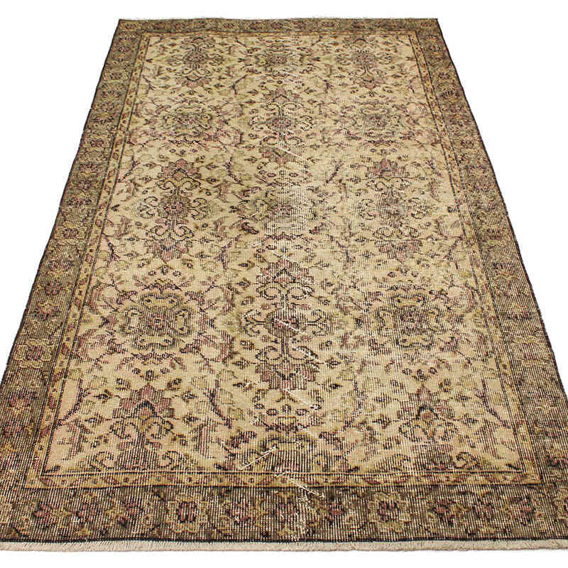 Vintage Turkish Hand-Knotted Rug - 3' 7" x 6' 8" (43" x 80") - K0076866