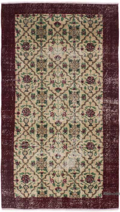 Alfombra Vintage Turca Anudada a Mano - 113 cm x 202 cm