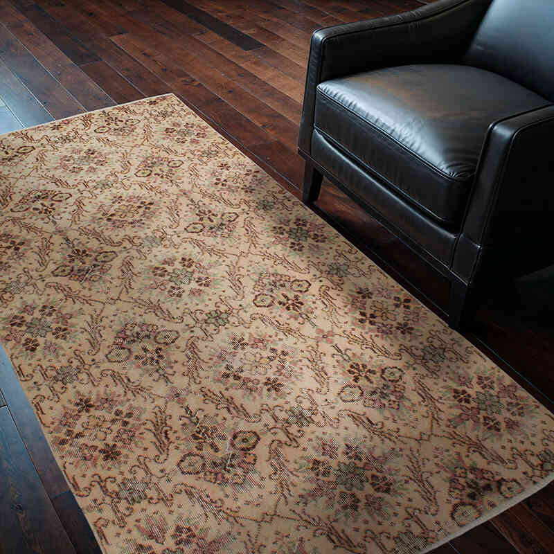 Vintage Turkish Hand-Knotted Rug - 3' 9" x 6' 8" (45" x 80") - K0076868