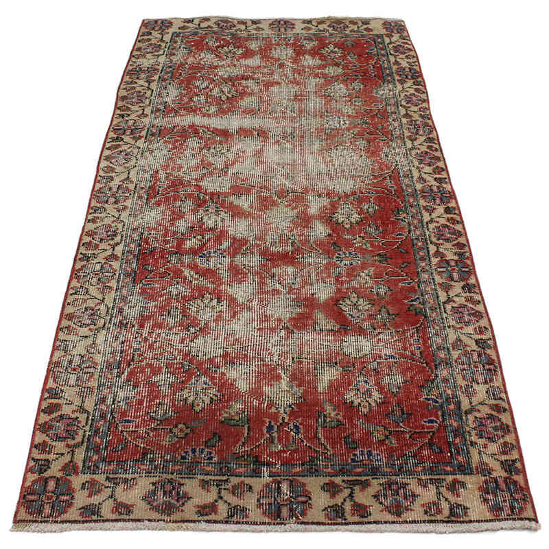 Vintage Turkish Hand-Knotted Rug - 2' 11" x 6' 2" (35" x 74") - K0076870