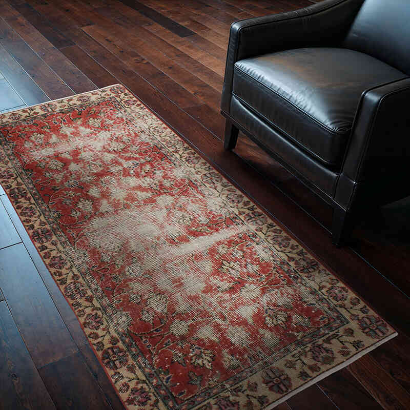 Vintage Turkish Hand-Knotted Rug - 2' 11" x 6' 2" (35" x 74") - K0076870