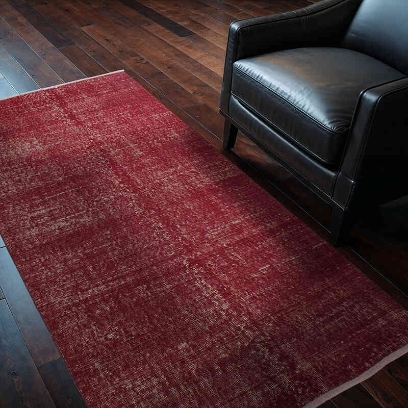 Alfombra Turca Vintage Sobre-teñida - 108 cm x 194 cm - K0076876