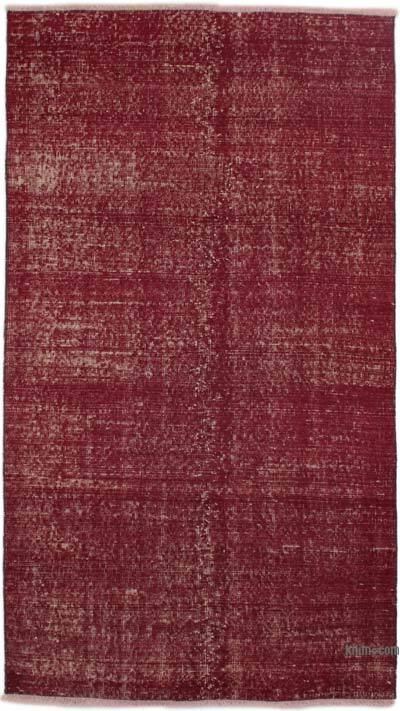 Alfombra Turca Vintage Sobre-teñida - 108 cm x 194 cm