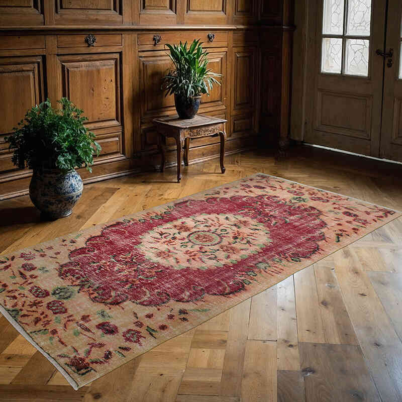 Vintage Turkish Hand-Knotted Rug - 3' 6" x 7' 3" (42" x 87") - K0076877