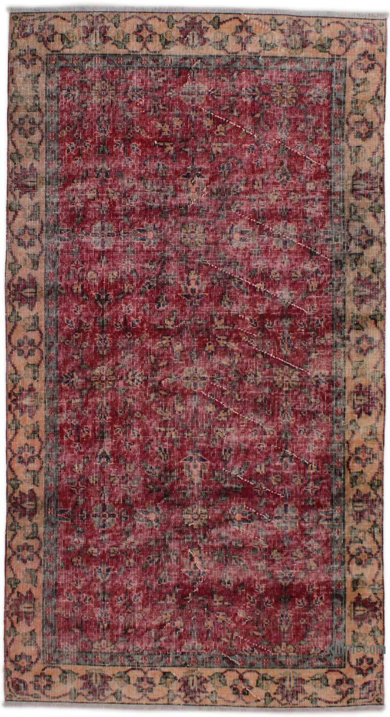 Alfombra Vintage Turca Anudada a Mano - 108 cm x 202 cm - K0076878