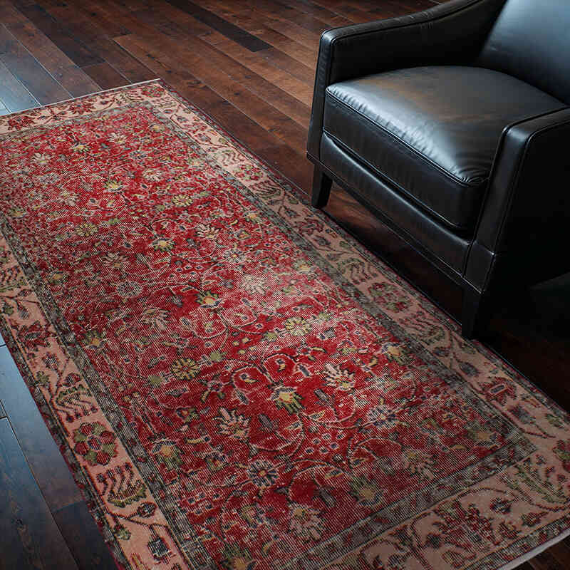 Vintage Turkish Hand-Knotted Rug - 3' 7" x 6' 11" (43" x 83") - K0076881