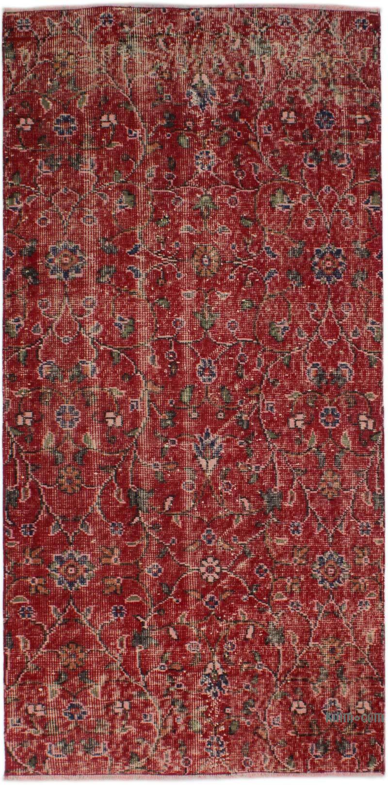 Alfombra Vintage Turca Anudada a Mano - 91 cm x 187 cm - K0076882