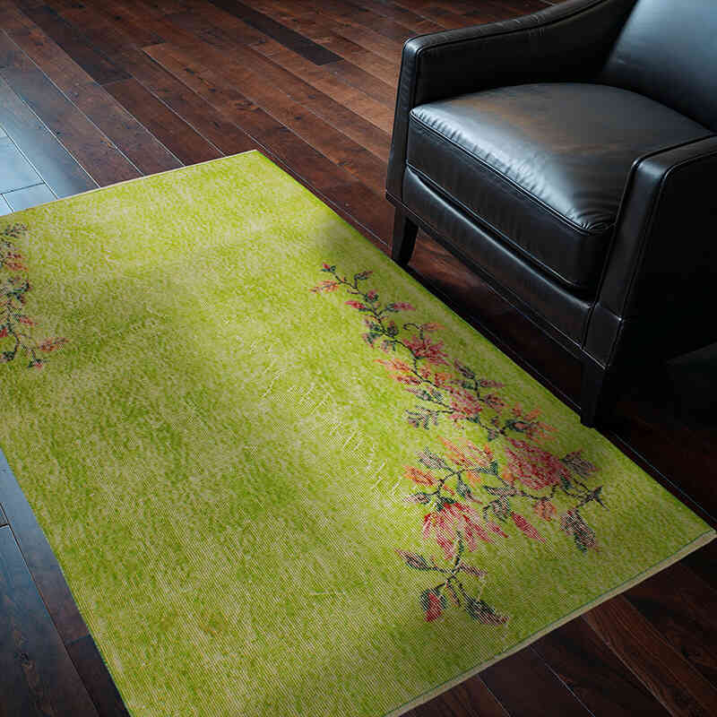 El Dokuma Vintage Halı - 116 cm x 162 cm - K0076887