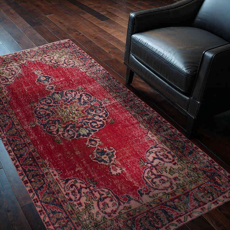 Vintage Turkish Hand-Knotted Rug - 3' 9" x 6' 8" (45" x 80") - K0076891
