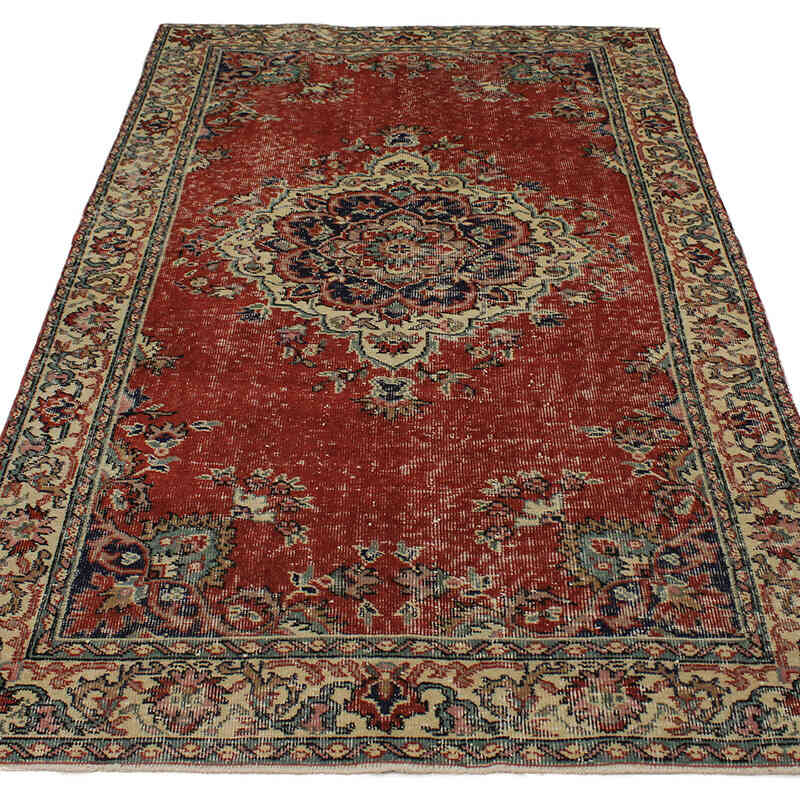 Vintage Turkish Hand-Knotted Rug - 4' 1" x 6' 7" (49" x 79") - K0076892