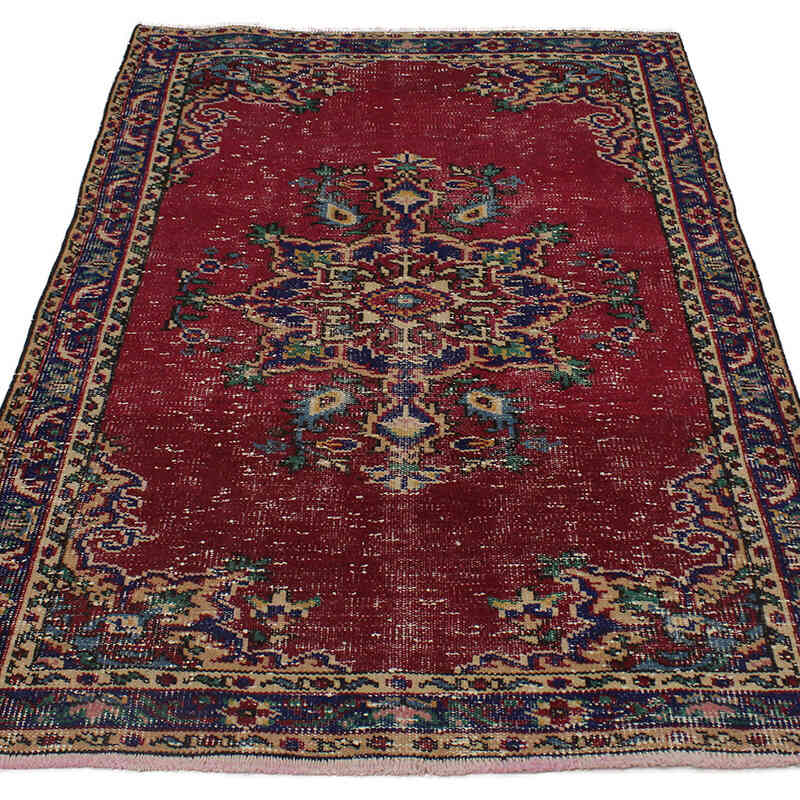 Alfombra Vintage Turca Anudada a Mano - 102 cm x 160 cm - K0076895